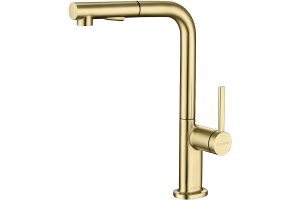 Смеситель для кухни Paulmark Neo светлое брашированное золото