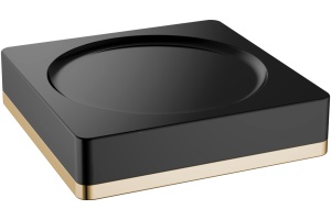 Мыльница настольная Boheme черная с золотом