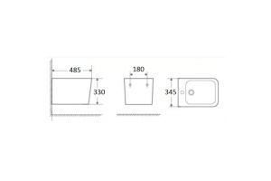 Биде подвесное Weltwasser WW SK Gelbach 005 MT-BL черный матовый (10000003757) - 2