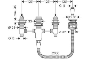 Скрытая часть Hansgrohe 13244180 - 2