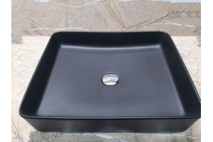Раковина накладная CeramaLux NC 51 см матовый черный (7050KMB)