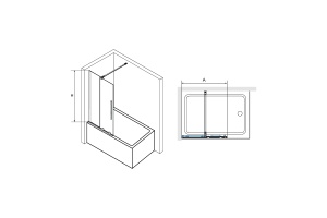 Шторка на ванну Rgw 41114710-14 - 2