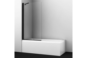 Шторка на ванну Wasserkraft Berkel 48P01-80 BLACK Fixed