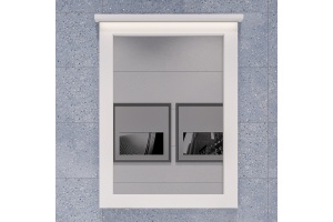 Зеркало STWORKI Хальмстад 65 белое, с подсветкой светодиодной, инфракрасный выключатель, прямоугольное