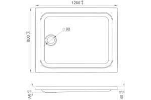 Поддон для душа DIWO K 17-120 120х80 - 3