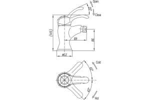 Смеситель Cezares Lira C BS1 02 для биде - 2