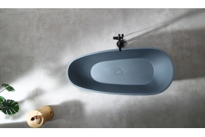 Ванна из искусственного камня Abber Dortmund 170х75 серая без гидромассажа - 3