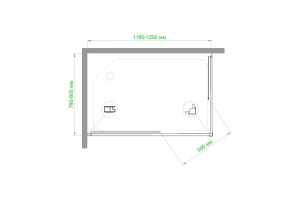 Душевой уголок Royal Bath 120х80 хром стекло прозрачное - 3