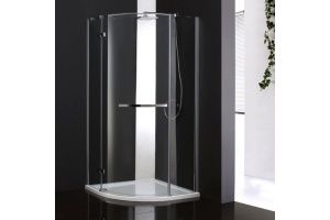 Душевой уголок Cezares Bergamo 100х100 хром стекло прозрачное