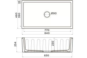 Мойка кухонная Omoikiri Mikura Natceramic/белый (4993259) - 2