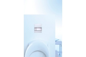 Кнопка смыва TECE Square Urinal 9242802 белое стекло, кнопка хром - 3
