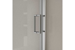 Душевая дверь в нишу Vincea City 120х195 профиль хром стекло прозрачное  - 3