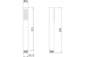 Душевая лейка Abber золото, матовый (AF0051G) - 2