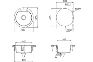 Мойка кухонная Schock Calypso 45 магма - 2