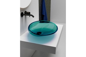 Накладная раковина Abber Kristall 54 бирюзовая - 2