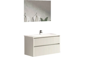 Тумба под раковину Sanvit Рольф-2 90 белый глянец - 2