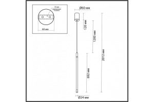 Подвесной светодиодный светильник Odeon Light Anta 4393/14L - 3
