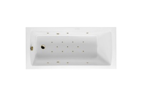 Ванна акриловая Excellent Aquaria Relax 160x70 с гидромассажем белый - бронза