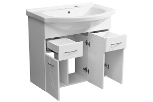 Тумба под раковину Stella Polar Фантазия Эльбрус 80 белый - 3