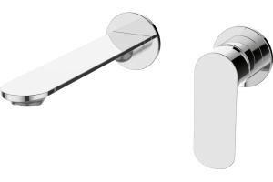 Смеситель для раковины STWORKI Ноттвиль NO-03cr С ВНУТРЕННЕЙ ЧАСТЬЮ, хром, скрытого монтажа, настенный, латунь