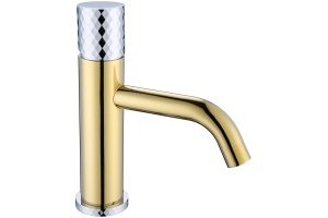 Смеситель Boheme Stick 121-GCR для раковины, gold diamond chrome