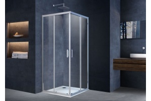 Душевой уголок Vincea Alpha 80x80 профиль хром стекло прозрачное - 2