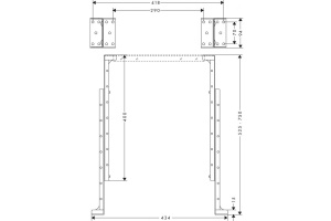 Монтажные скобы для монтажа на плитку Hansgrohe sBox 28021000 - 2