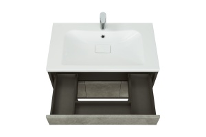 Тумба с раковиной Aquaton Уэльс 80 серый-черный матовый - 3