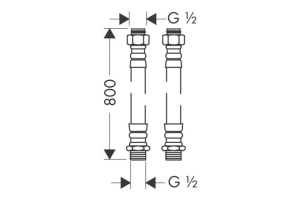 Набор гибких шлангов Hansgrohe 96387000 - 2