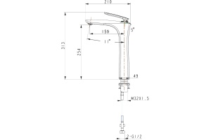 Смеситель Timo Helmi для раковины 4011/03F - 2