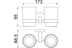 Стакан Allen Brau Priority 6.31003-BN двойной, брашированный никель - 2