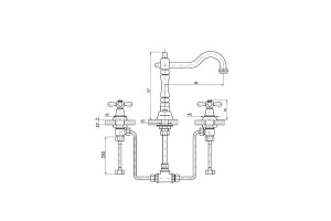 MK532.5 MORAVA RETRO - смеситель для умывальника, CLICK-CLACK - 2