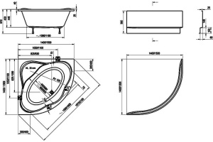 Акриловая ванна Ravak New Day 150x150 см (C661000000) - 2