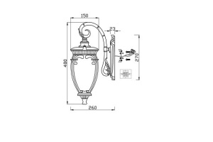 Уличный настенный светильник Maytoni Fleur O414WL-01BZ - 3