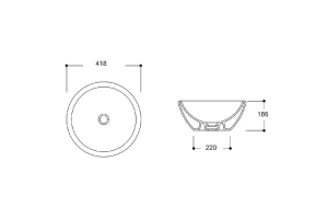 Раковина накладная Gural Vit Top 42 белая - 2