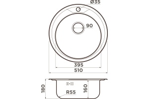Мойка кухонная Omoikiri Asida 51 - 2
