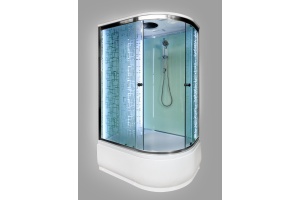 Душевая кабина DETO EM4511LLED с высоким поддоном, с сиденьем