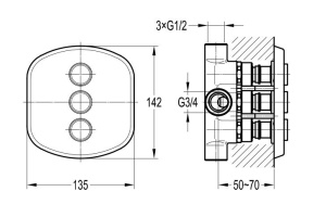 Вентиль Cezares Globo (GLOBO-F-DEV3-B-01) - 2