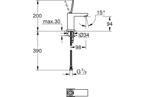 Смеситель Grohe Eurocube Joy 23656000 для раковины - 2