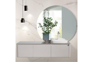 Тумба с раковиной Black&White Universell 160 серая правая