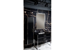 Зеркало Armadi Art Monaco 70х110 с подсветкой черный - хром - 2