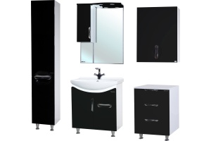 Мебель для ванной Bellezza Лагуна 65 с ящиком, черная - 2