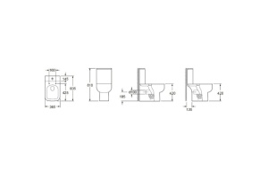 Чаша для унитаза-компакта BelBagno Energia белый (BB8134CPR/SC) - 3