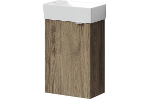 Тумба под раковину подвесная левая Sancos Mini 37 светлое дерево
