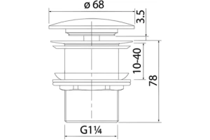 Донный клапан для раковины IDDIS Optima Home  - 3
