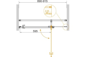 Душевая дверь в нишу Cezares Valvola B 1 90 C Cr - 3