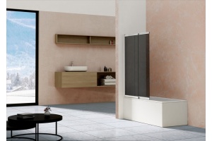 Шторка на ванну Vincea VSB-1E100CG 100 см, профиль хром, стекло тонированное - 2