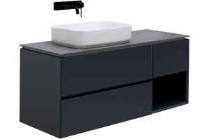 Тумба под раковину Allen Brau Infinity 120 L черный матовый - 2