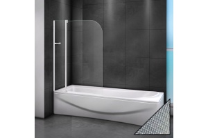 Шторка на ванну Cezares Relax V-11-100/140-P-Bi-L стекло punto