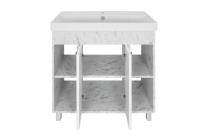 Тумба с раковиной Misty Мия 90 белая глянцевая - 2